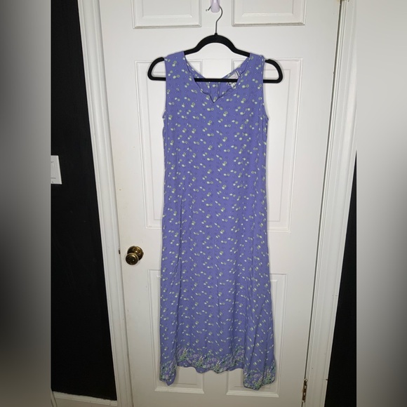 April Cornell Lavender Floral Maxi Dress - Picture 1 of 8